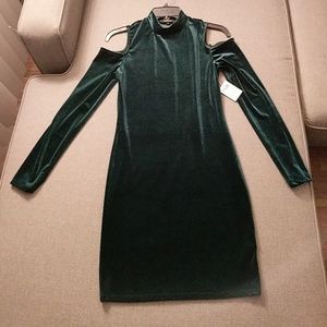 Emerald Green velvet dress